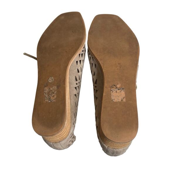 Jeffrey Campbell Espejo Suede Leather Low Wedge Lace Up Sandals Women’s Size 6.5 - Picture 11 of 13